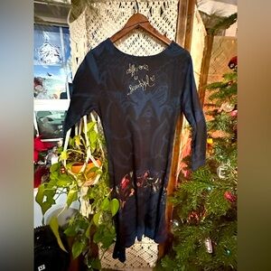 Desigual woman’s blue with floral pattern dress